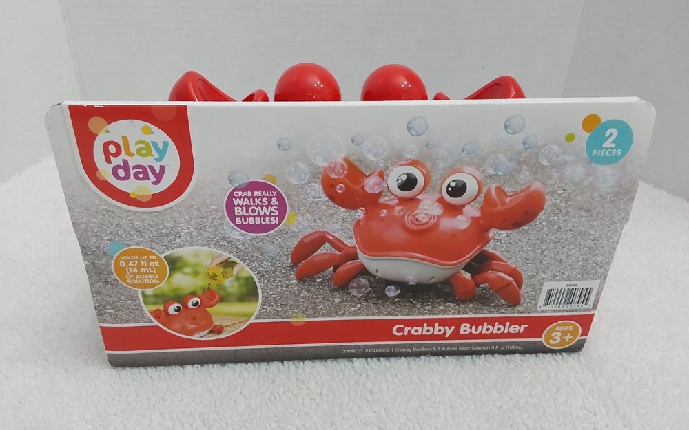 Play Day Crabby Bubbler Walks & Blows Includes Bubble Blasting Solution Unisex