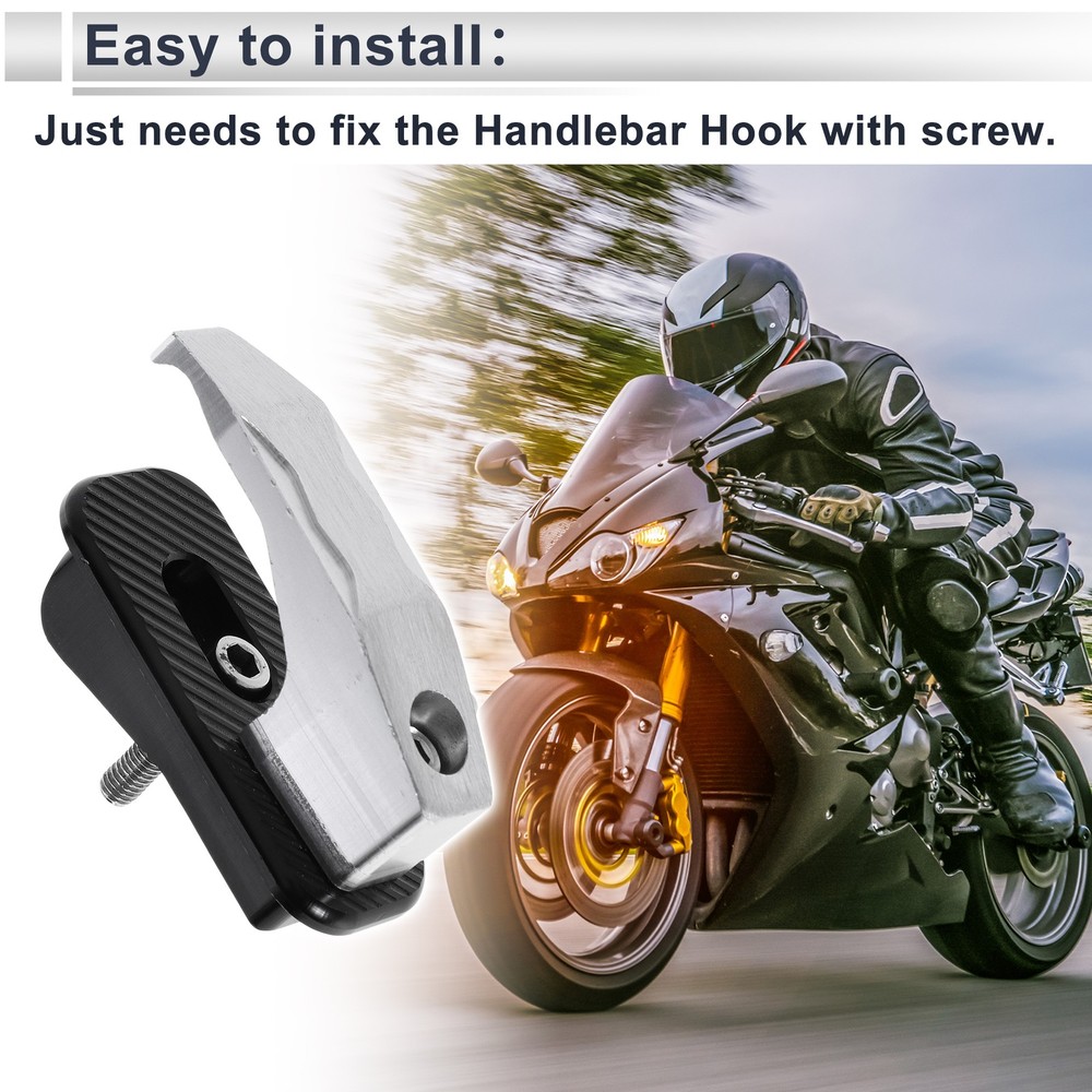 Alluper Alloy Rectangular Hook for Mini For Motorcycle 1 Set Silver Ton
