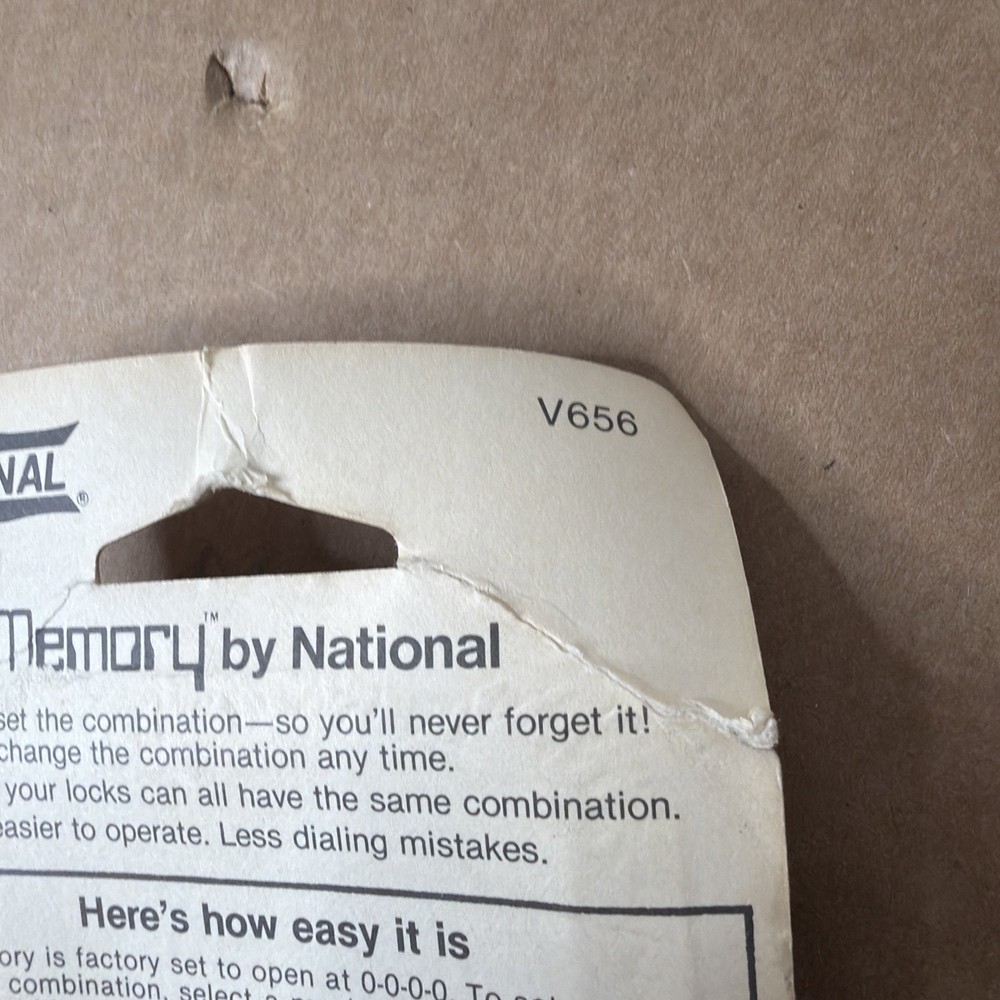 National Mr. Memory Combination Lock V656