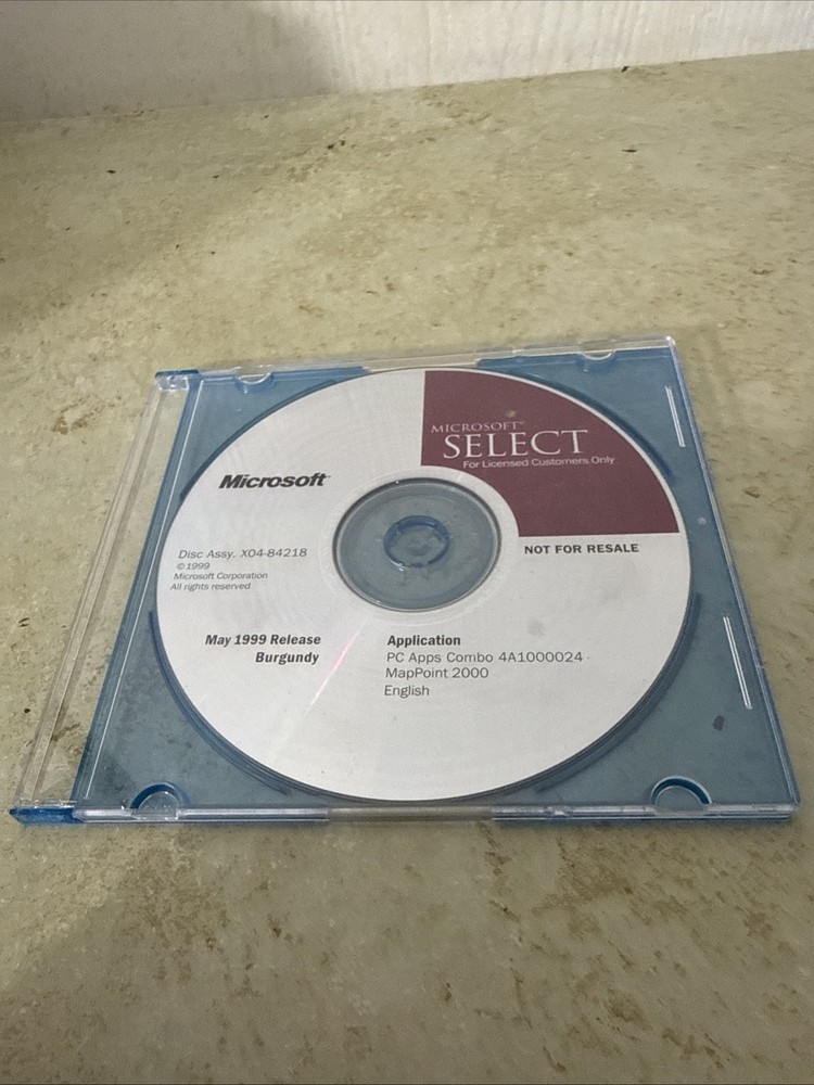 Vintage Microsoft SELECT CD-ROM - May 1999 Release Burgundy