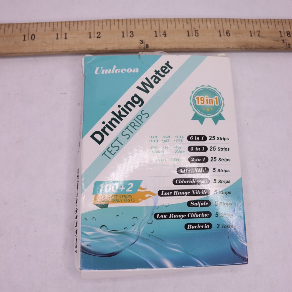 Umlecoa Drinking Water Test Strips 19 in 1 100+2 Strips