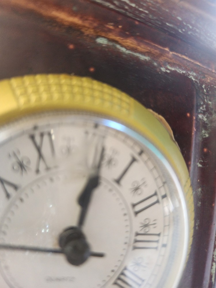 rustic table clock