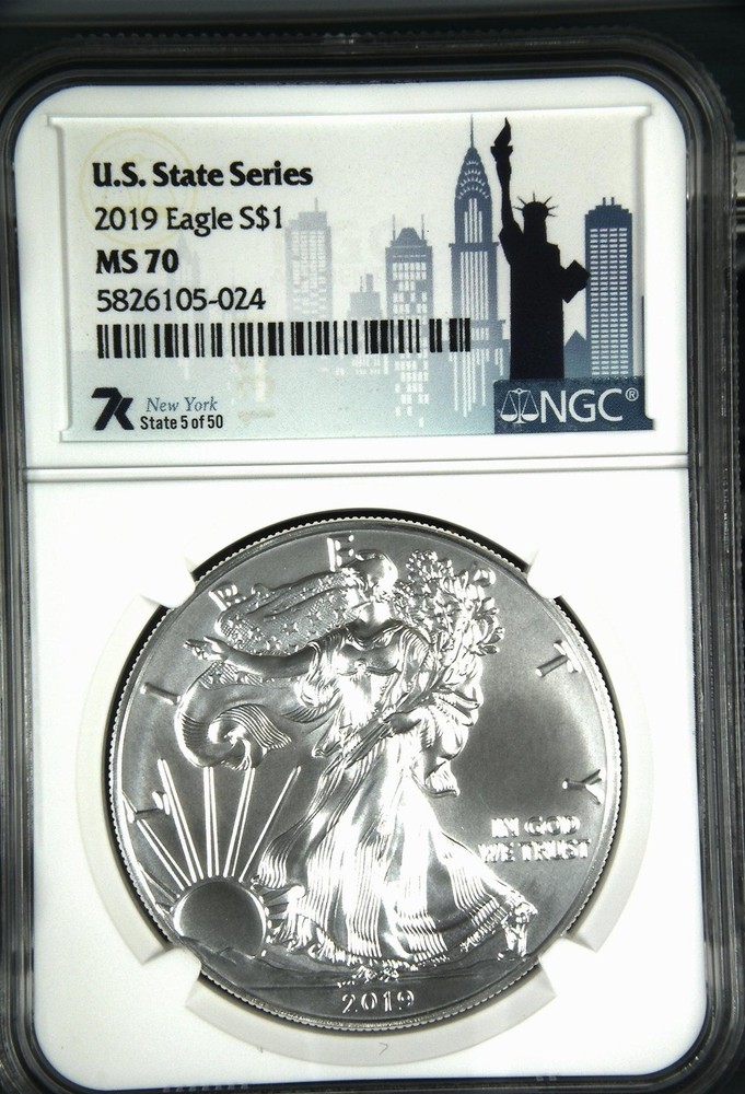 2019 Bullion Silver Eagles NGC MS-70