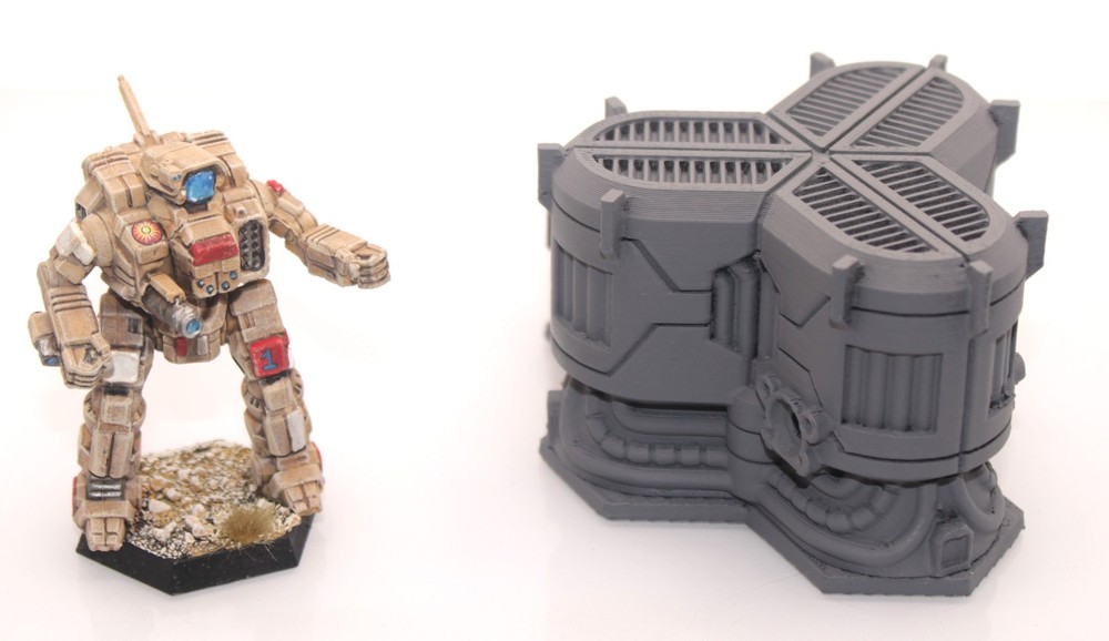 BattleTech Hexed Geothermal Exchanger Building 3D Printed