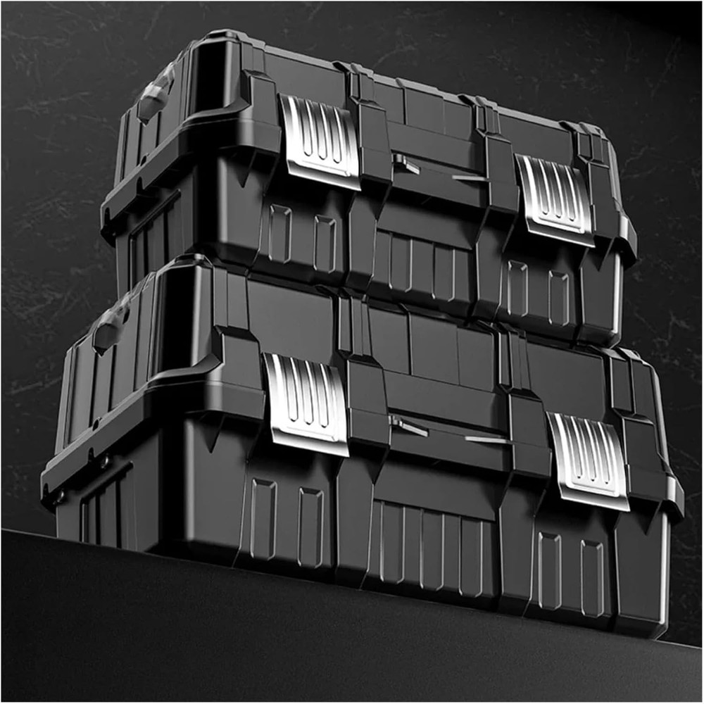 Empty Large Tool Box 3-stage Storage Case Organizer Waterproof Plastic Pelican H