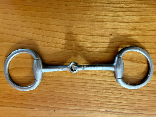 5" Eggbutt Single Snaffle Bit, German Silver.