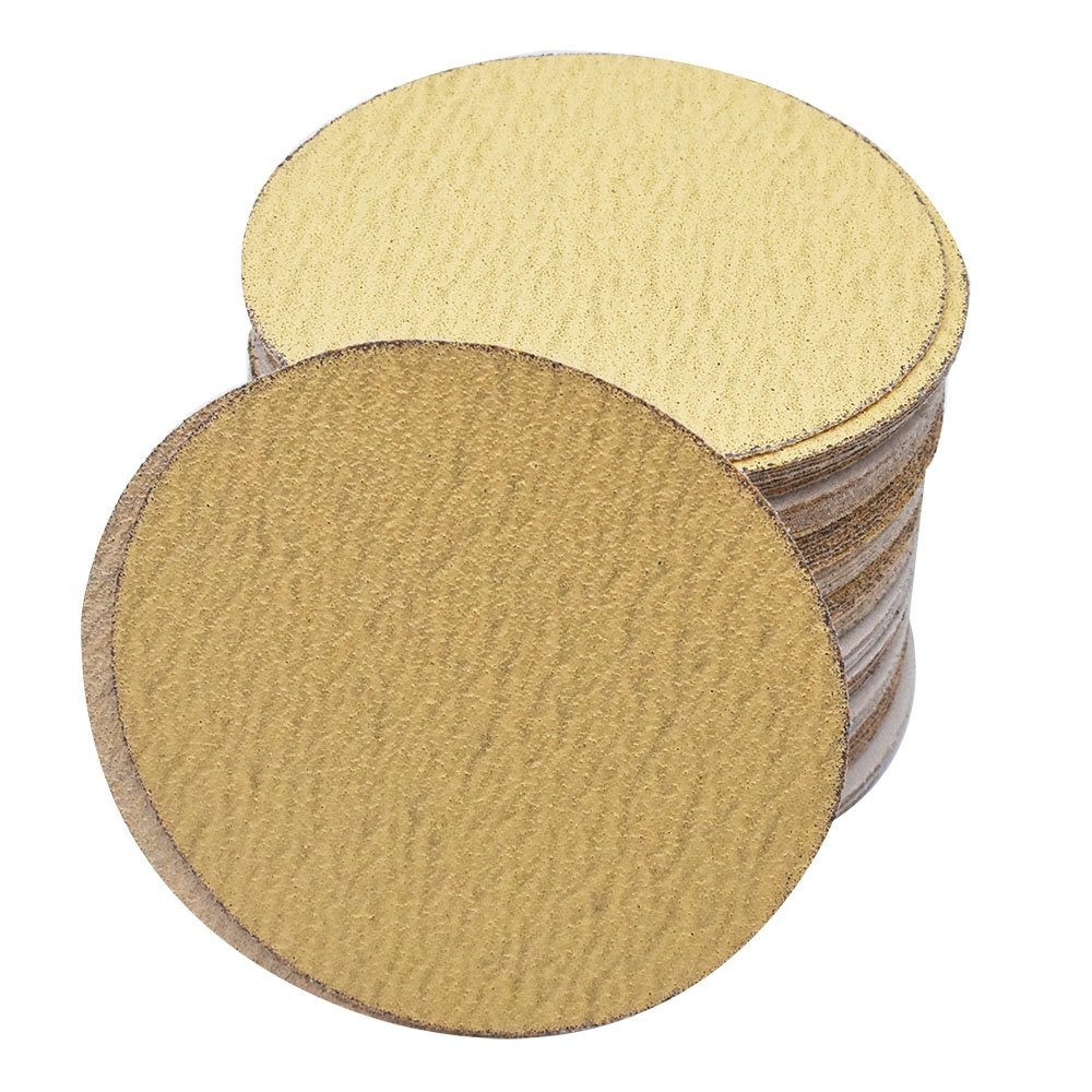 100 Pack 6 Inch Hook Loop Pads Sanding Disc Flocking 60 Grit NO-Hole Sanding