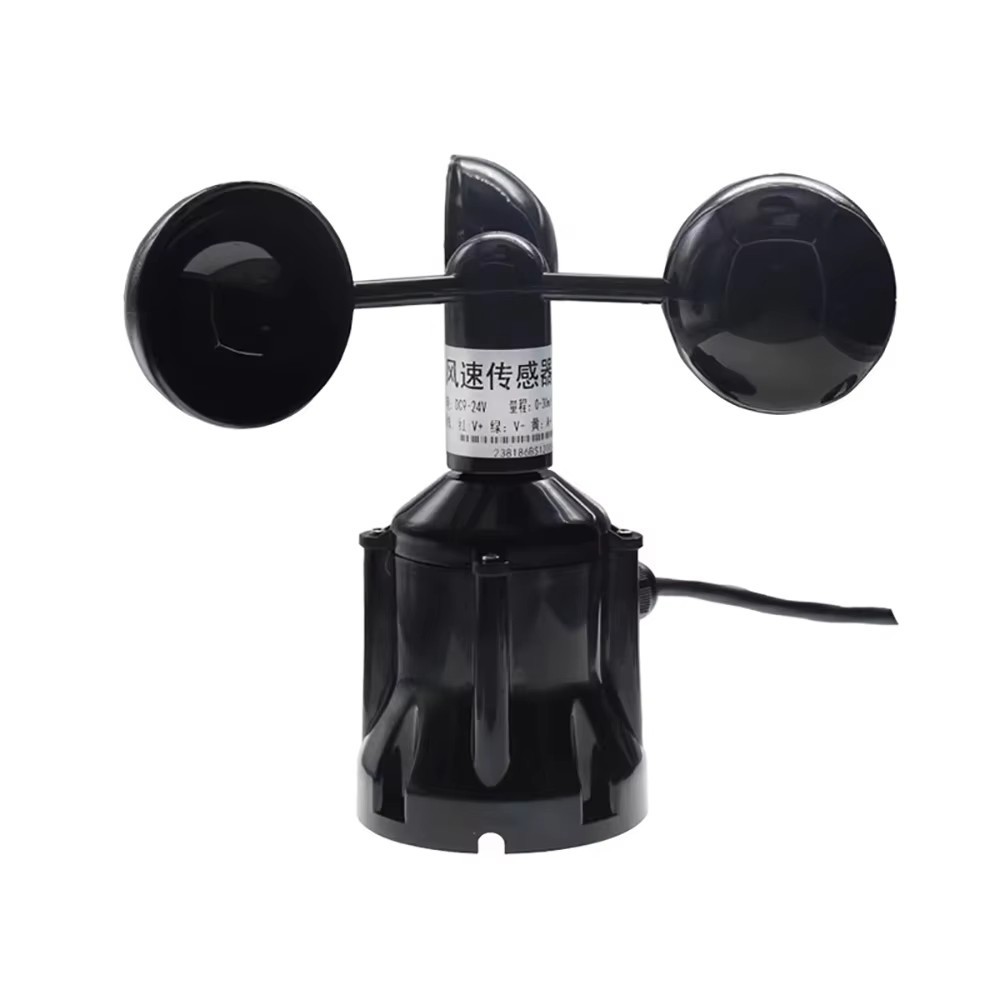 Polycarbonate Three-Cup Anemometer RS485 Wind Speed Sensor Transmitter 0-30M/S