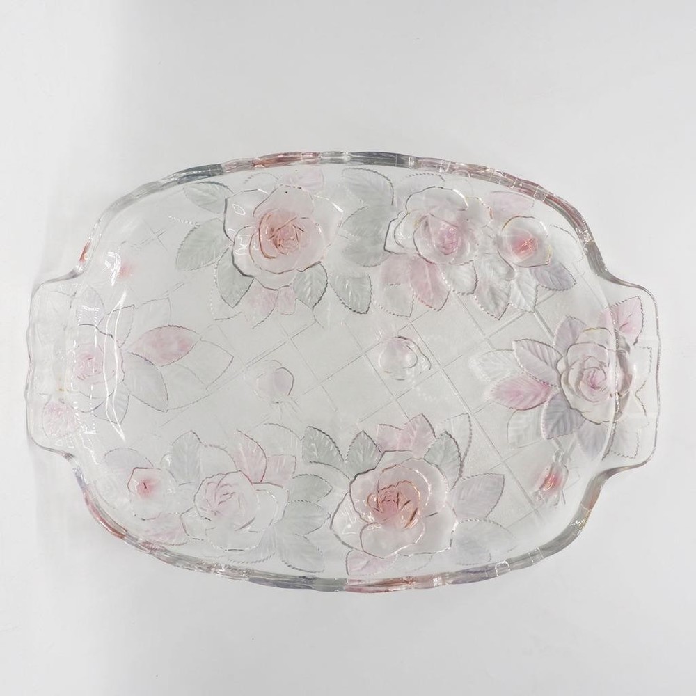 Studio Nova Beauty Rose Two-handled Serving Platter w/ Box