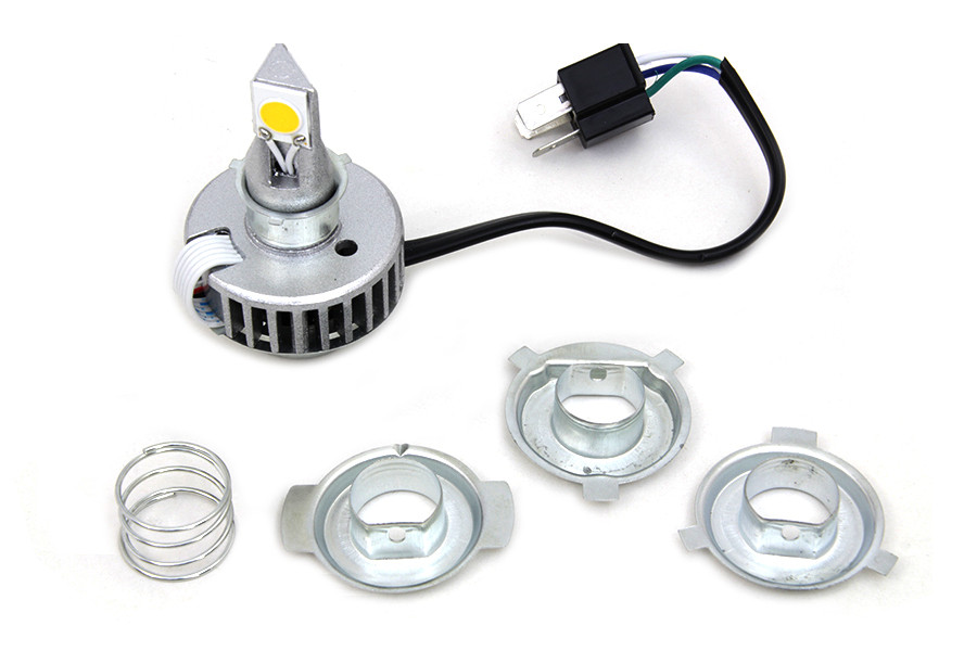 Yellow LED H4 Replacement Bulb Kit fits Harley Davidson