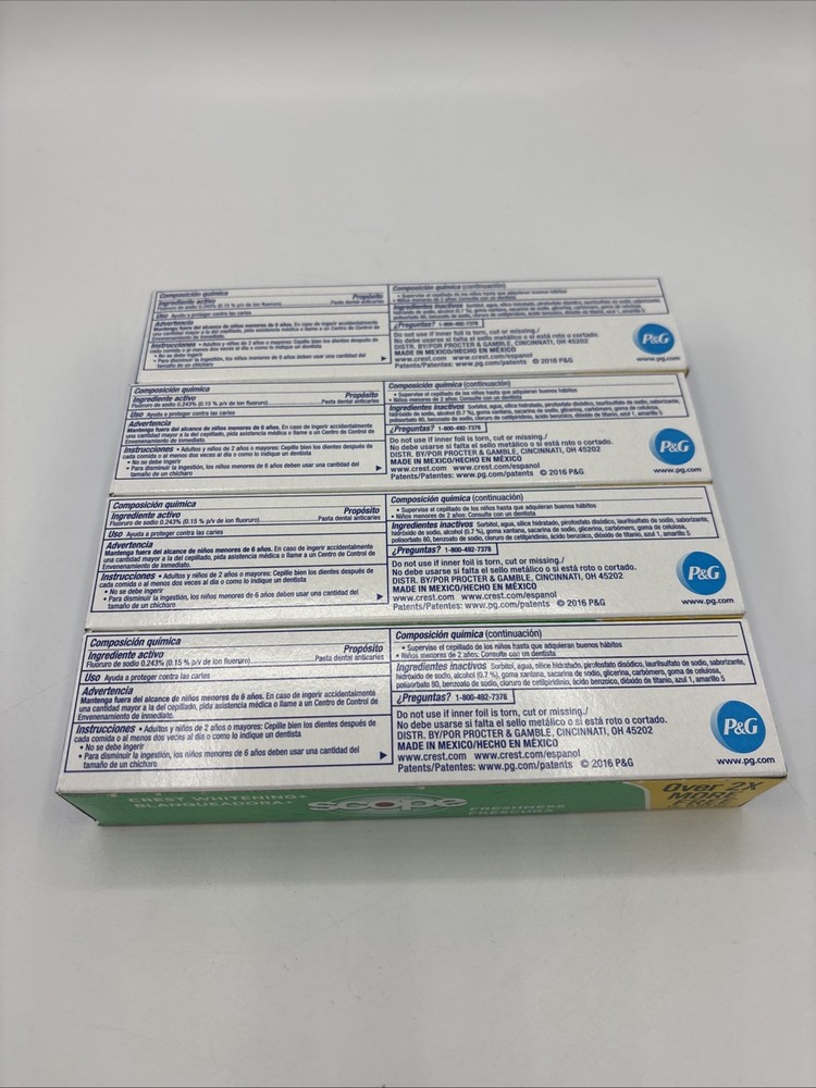 Crest Complete Whitening + Scope Minty Fresh Flavor Toothpaste 2.7oz ea. 4 Pack