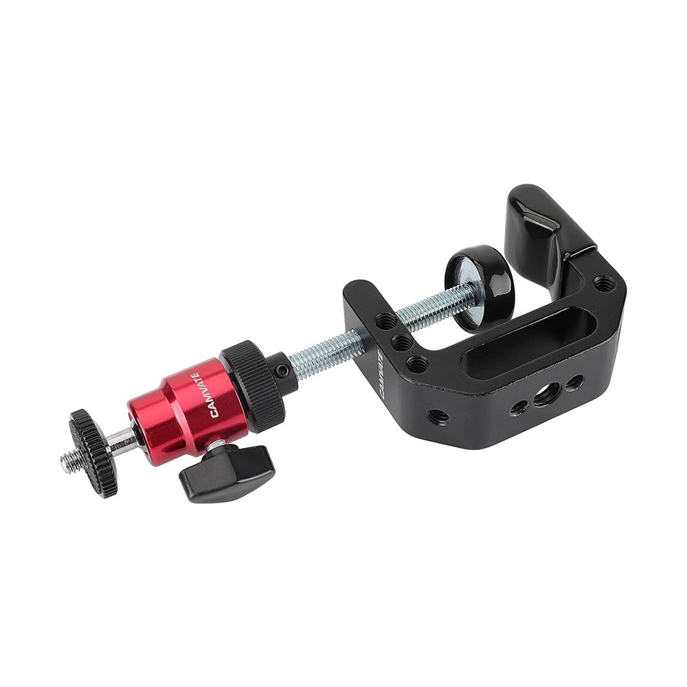 Multiple-Function C Clamp Desktop Holder with Adjustable 1/4"-20 Ball Head Mo...