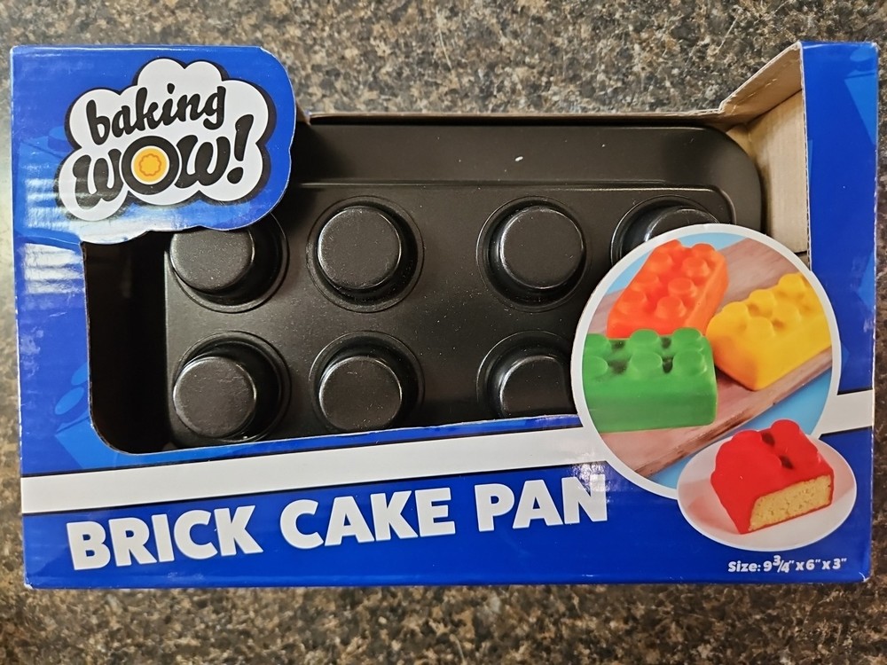 Brick Building Cake Pan Mold- Build, Decorate, Stack 9" 3D Shaped Cakes- Baki...