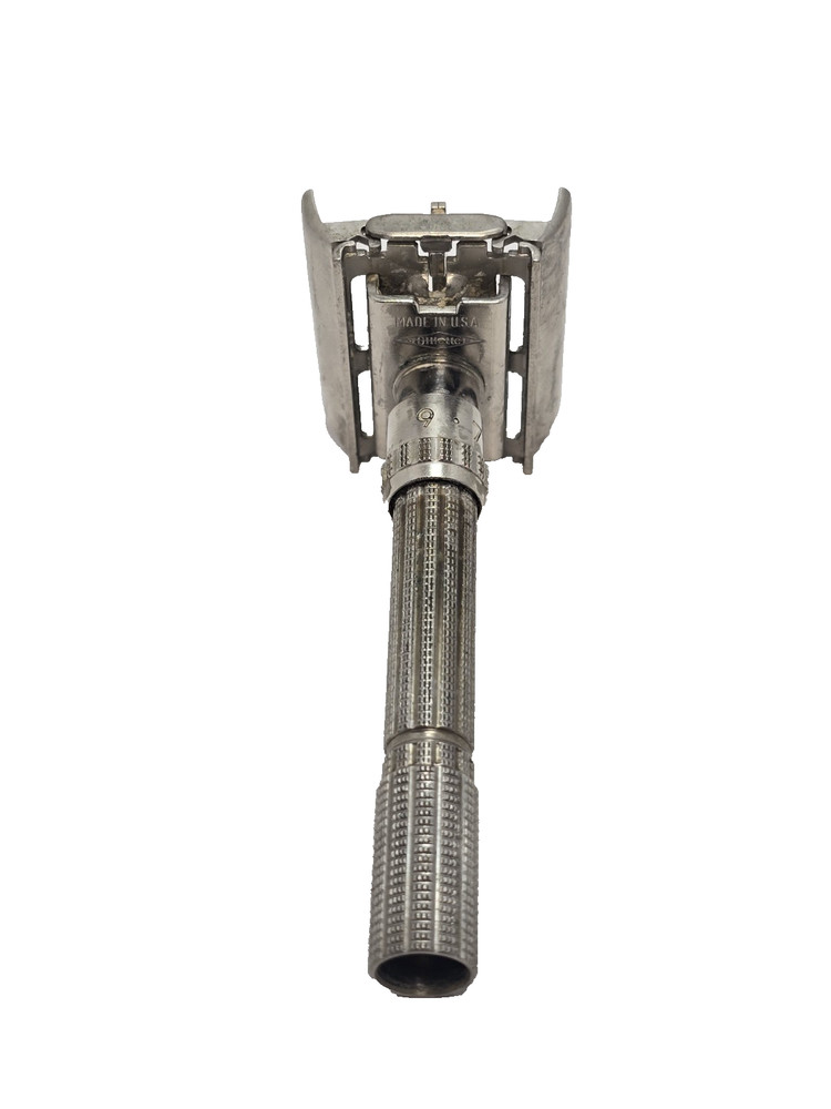 1963 Gillette Slim Adjustable 1-9 DE TTO Razor Date Code I1