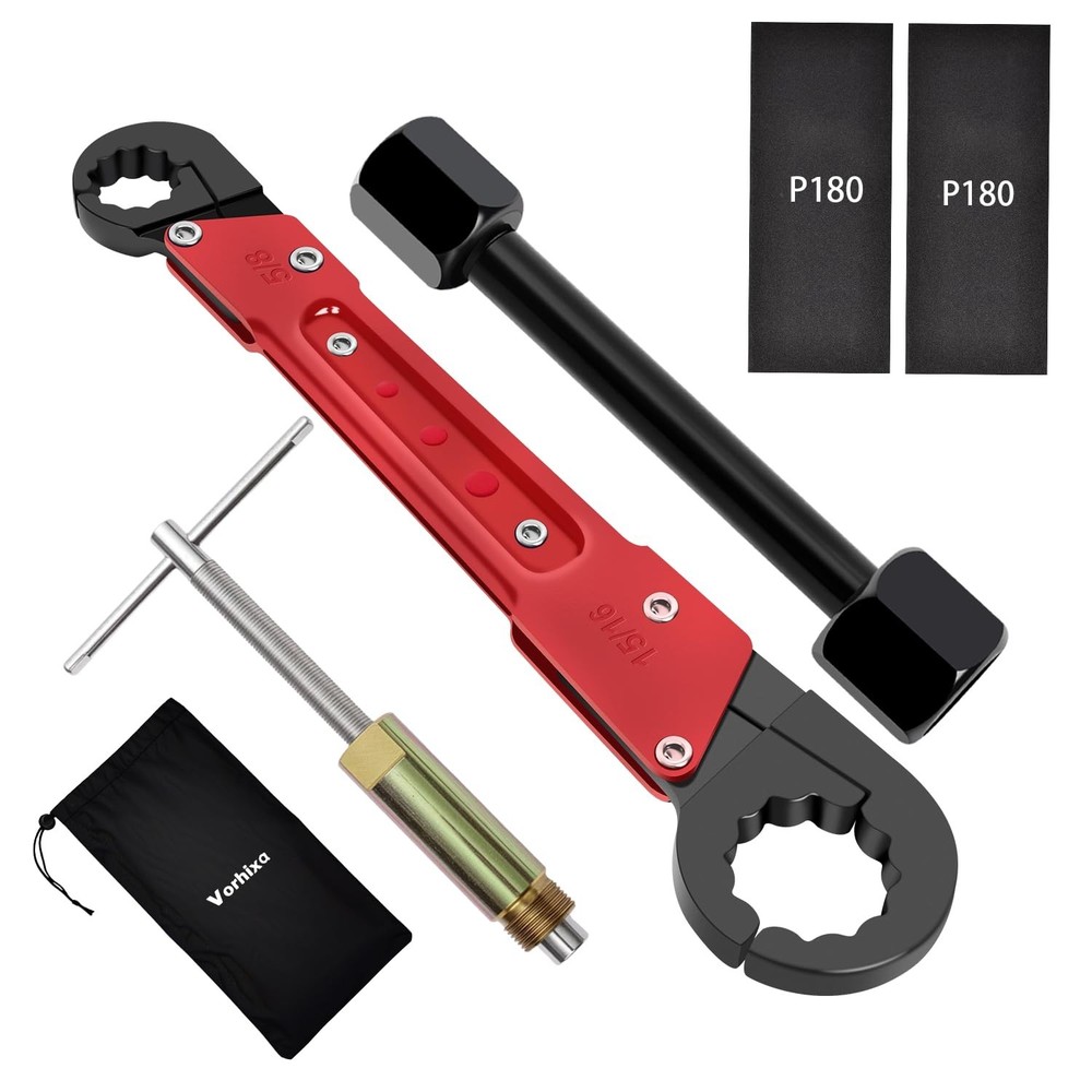 6-Piece Plumbing Tool Set - Angle Stop Wrench, Compression Sleeve Puller, Sandpa