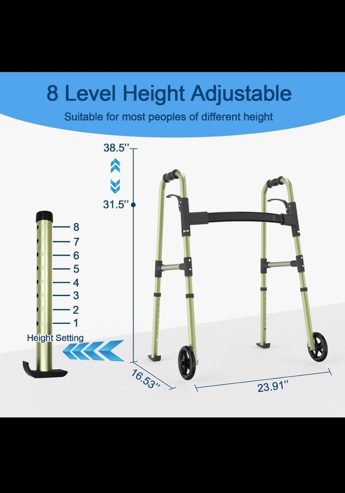 Loyoda Folding Walker Green