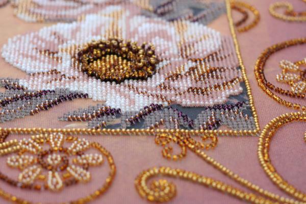 Bead embroidery kit Grisaille needlework kit Art canvas beadwork pattern