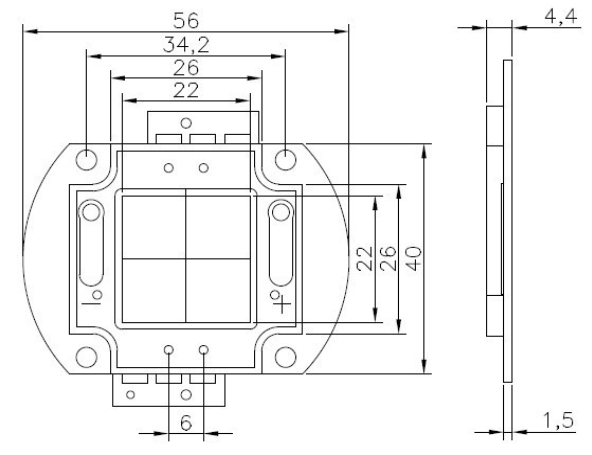 1x 100W High Power LED Warm White