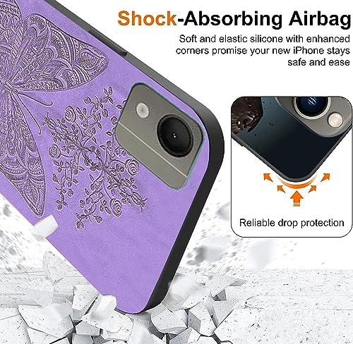 for Cricket Icon Pro 2026 Case with 2 Pack Screen Protector,Cute 3D Purple