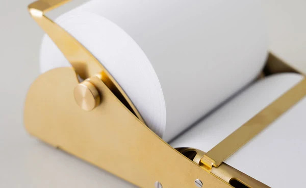 Neurobloom Co : Brass Note Dispenser – Analog Paper Roll Counter