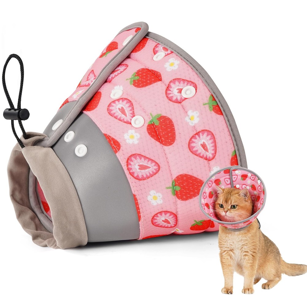 Cat Cone Collar Soft to Stop Licking, Adjustable Foldable Lightweight Kitten ...