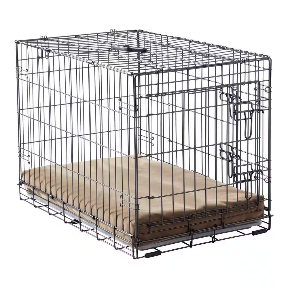Cooper Medium Deluxe Latte Reversible Microfiber Crate Pad