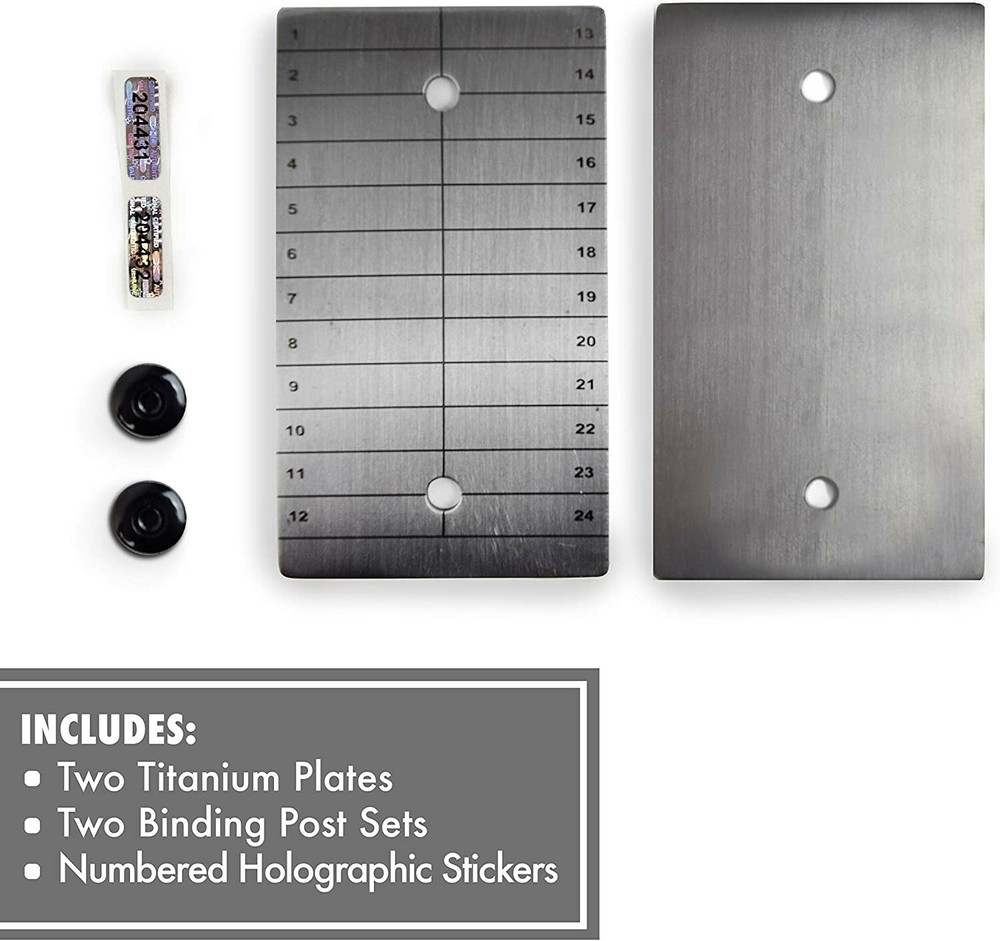 ColdTi - Titanium Crypto Seed Plate for Extremely Durable Cold Storage (Double)