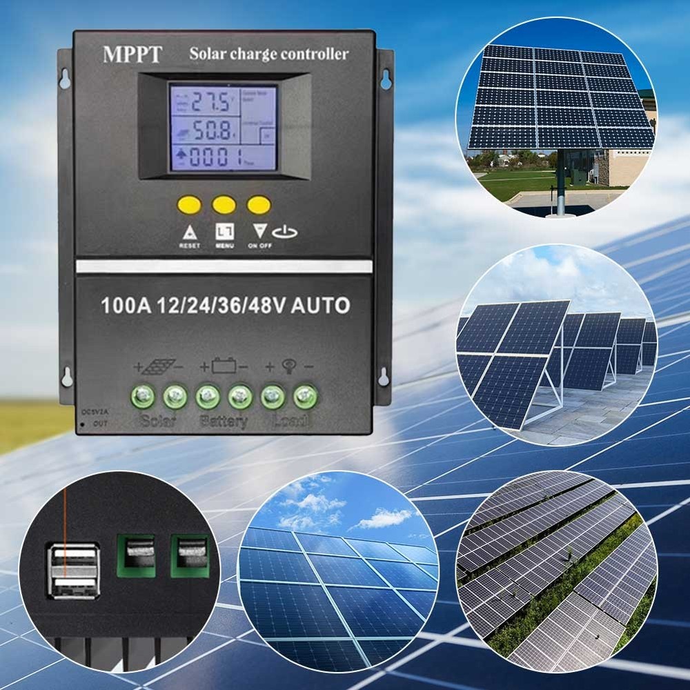 100A MPPT Solar Charge Controller Intelligent Regulator Useful for Solar Panel