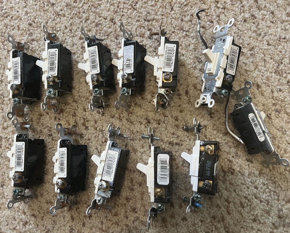 Framed Single Toggle Wall Light Switch 15A 120V Leviton, P&S, Common Brands!