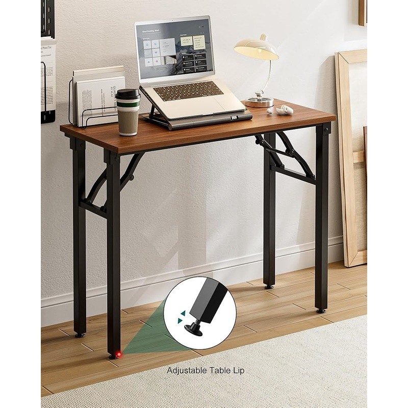 Folding Desk Compact No Tools Needed Easy Setup Heavy-Duty Stable Surface New
