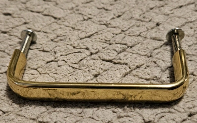 Polished Brass Door Pull Handle 3 Inches