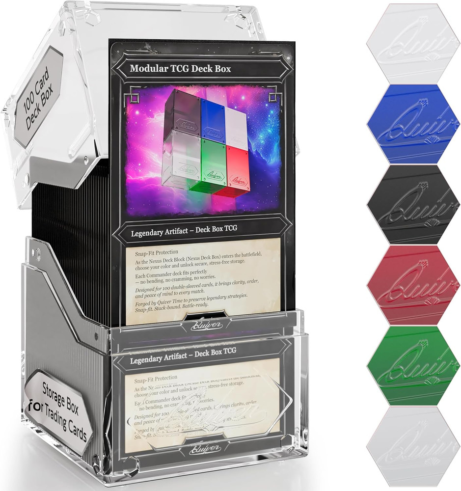 360° Modular Nexus Deckblock - Durable Stackable MTG Deck Box for Commander Fits