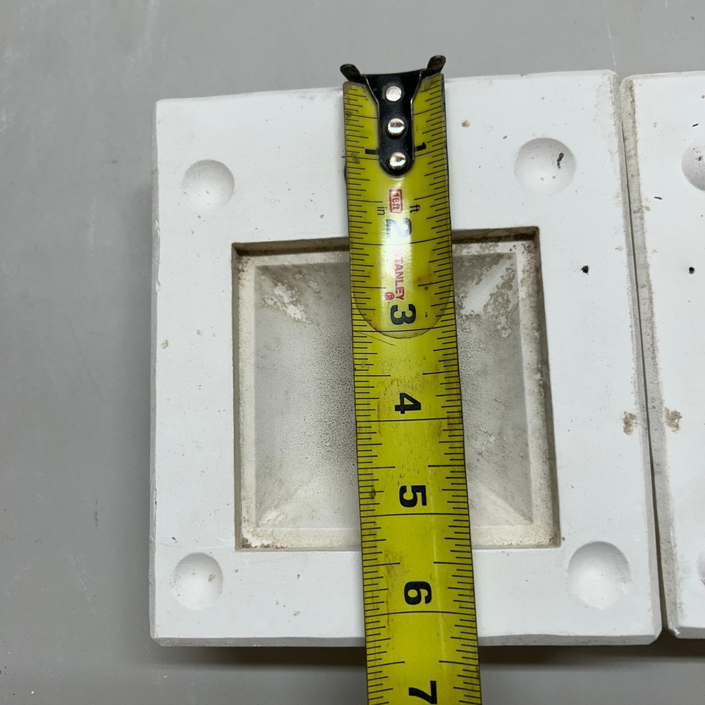 Ceramic Slip Casting Mold Square Box Lid Vintage