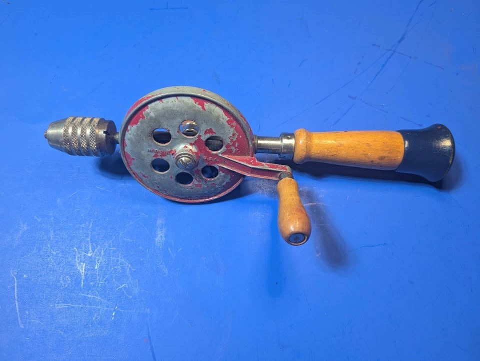 Vintage Hand Drill & Stanley Bits USA Made