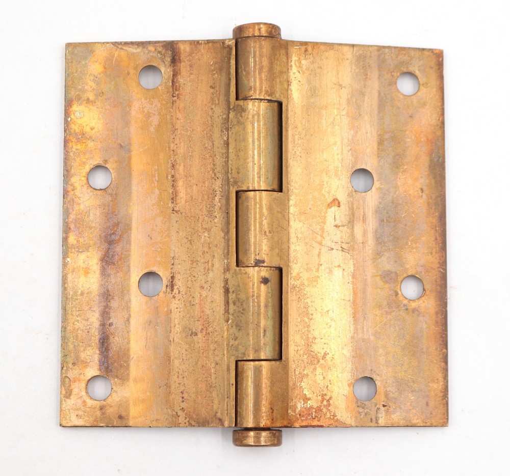 Vintage 4.5 x 4.5 in. Solid Brass Butt Door Hinge