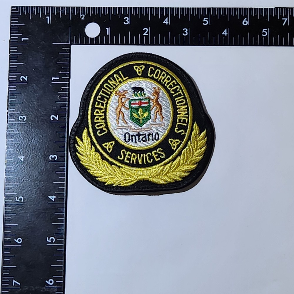 Correctional Correctionnels Services Ontario Patch. 4x3.5 Inches.