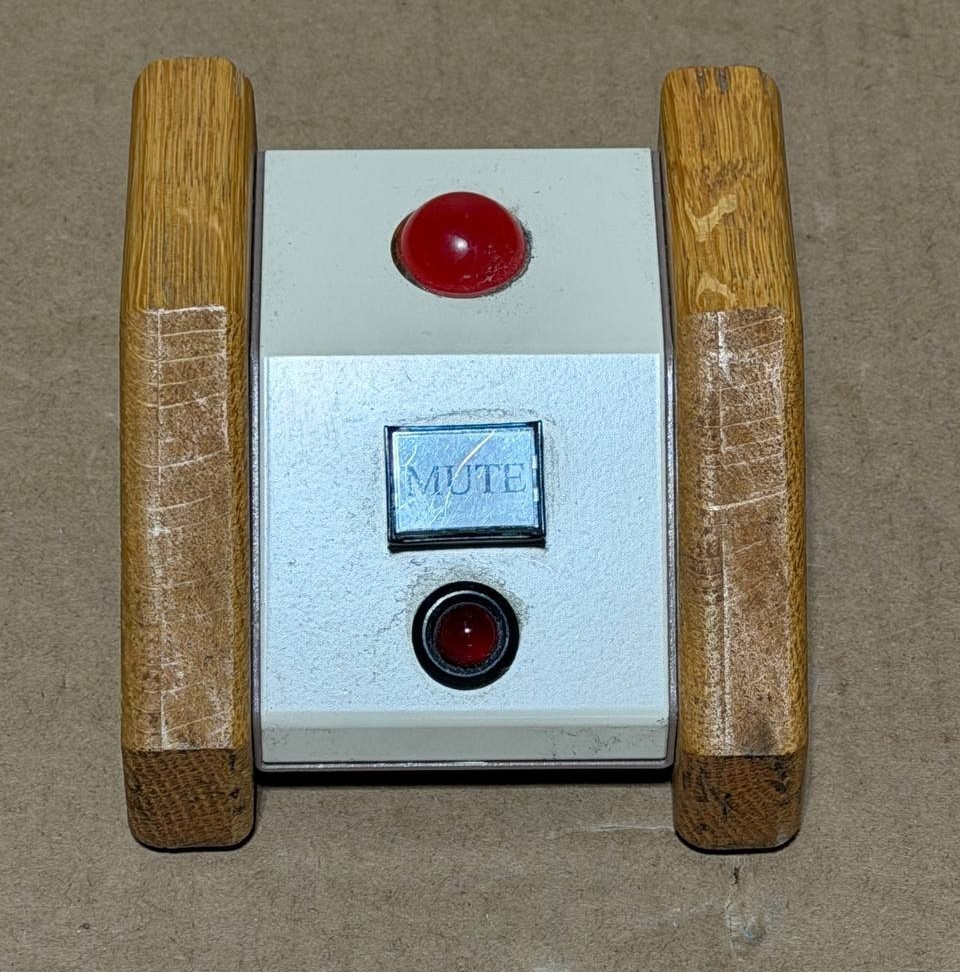 Custom Wooden Red Mute Button