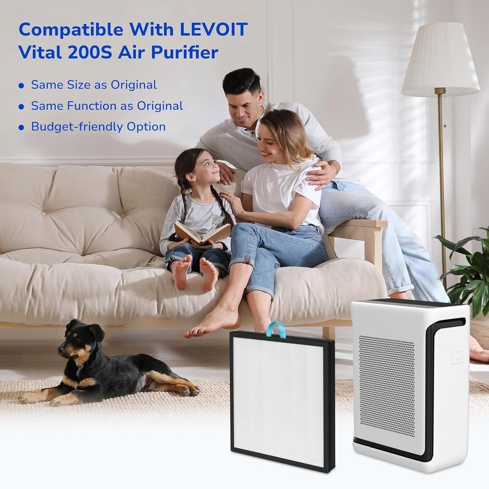 2X Replacement Filter for LEVOIT Vital 200S True HEPA Activated Carbon