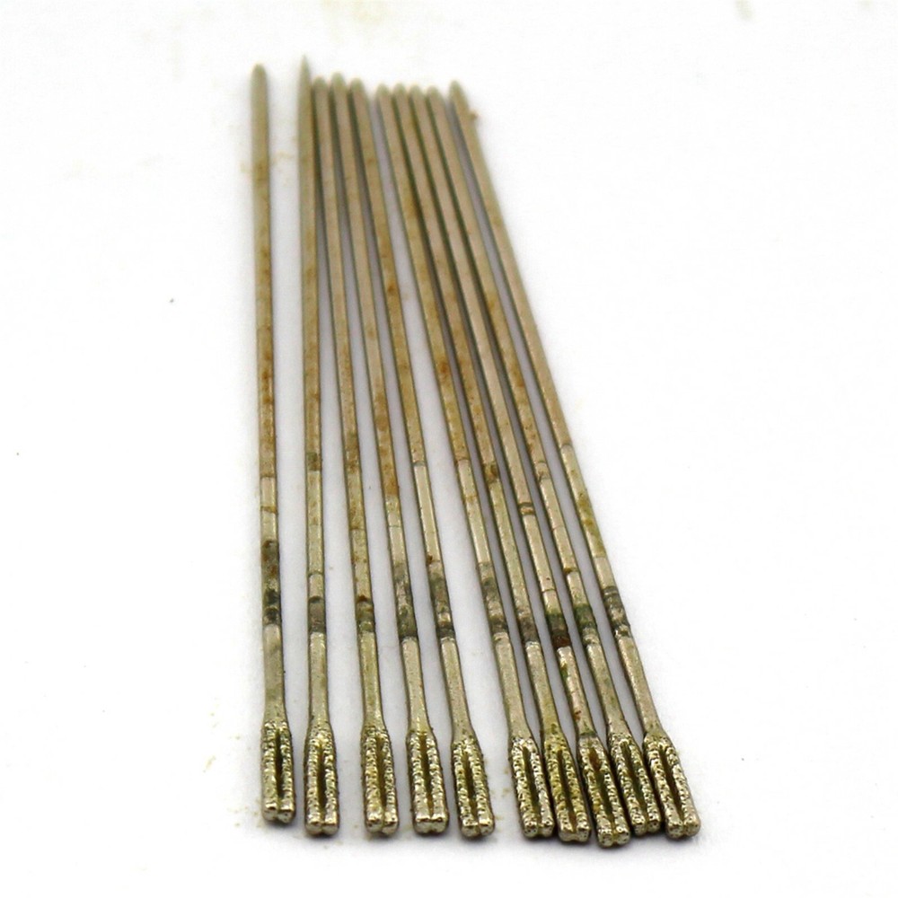 20Pcs 2mm Diamond Coated Lapidary Drill Hole Needle Solid Bits 1# Jewelry Tools