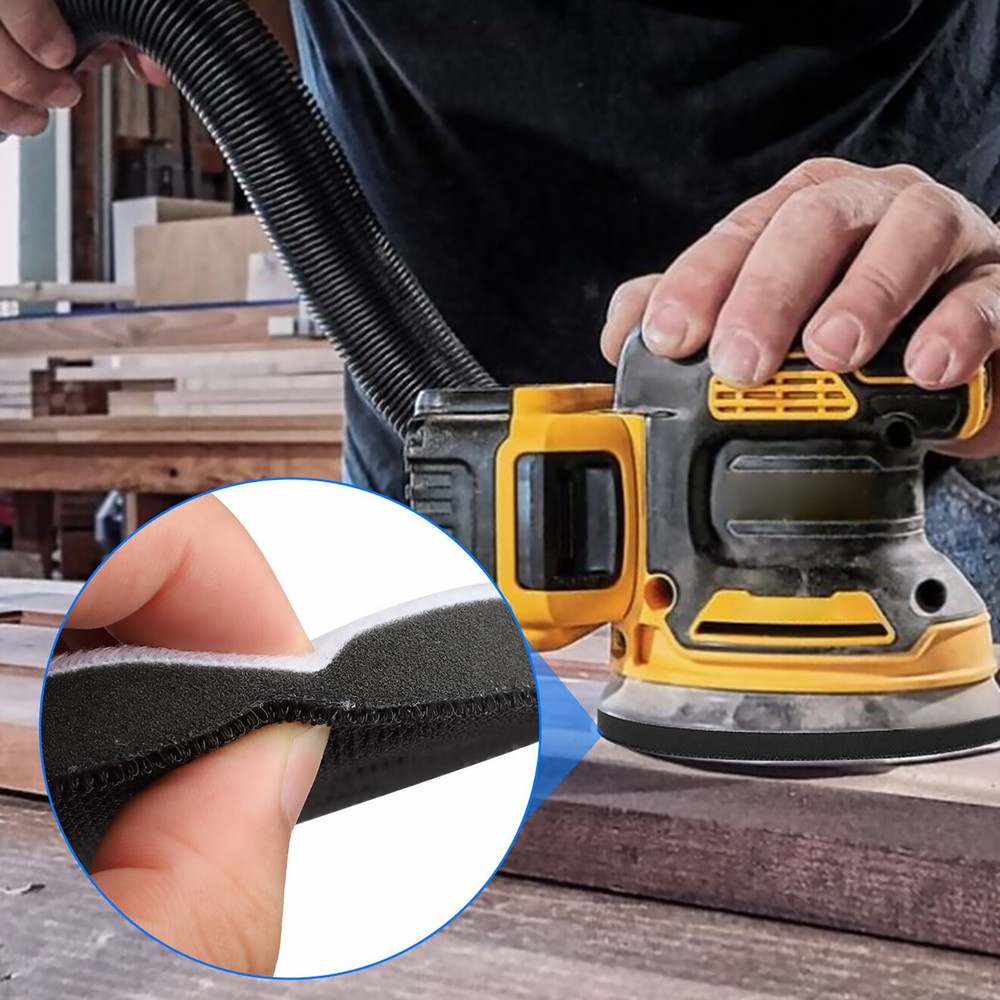 2PCS 5in Hook Loop Foam Cushion Interface Sanding Disc Sander Buffer Backing Pad