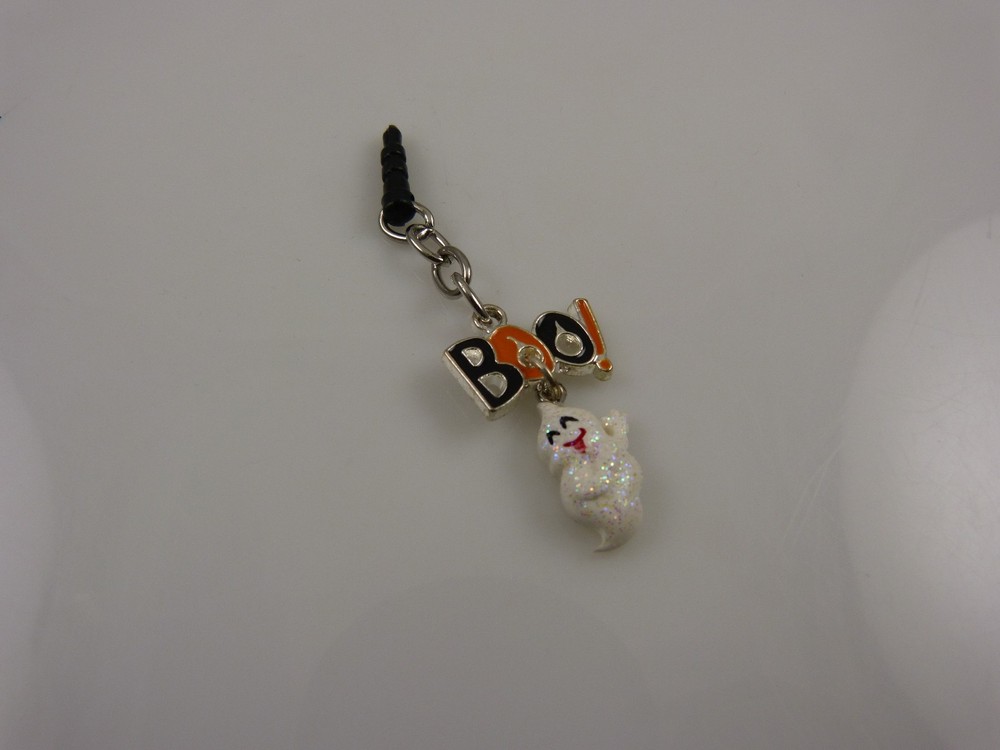 Boo Ghost Ghostly plug cell phone or Ipad charm ear cap dust plug