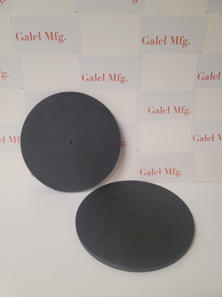 (2 pack) 1/4” King Starboard Black Round Flat Disk Diameter 6.5”