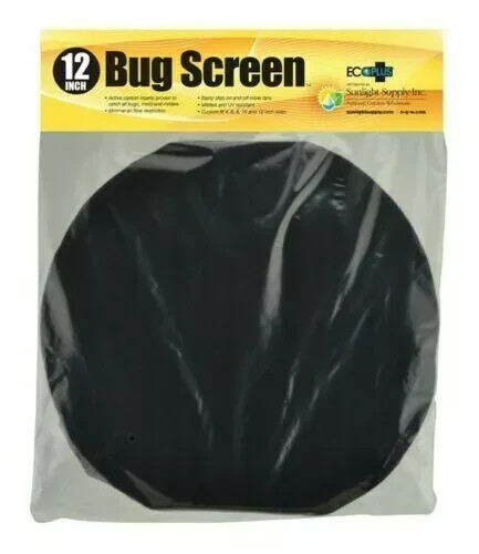 EcoPlus Bug Screen w/ Active Carbon Insert 12 in -4 Inline Hydroponic Greenhouse
