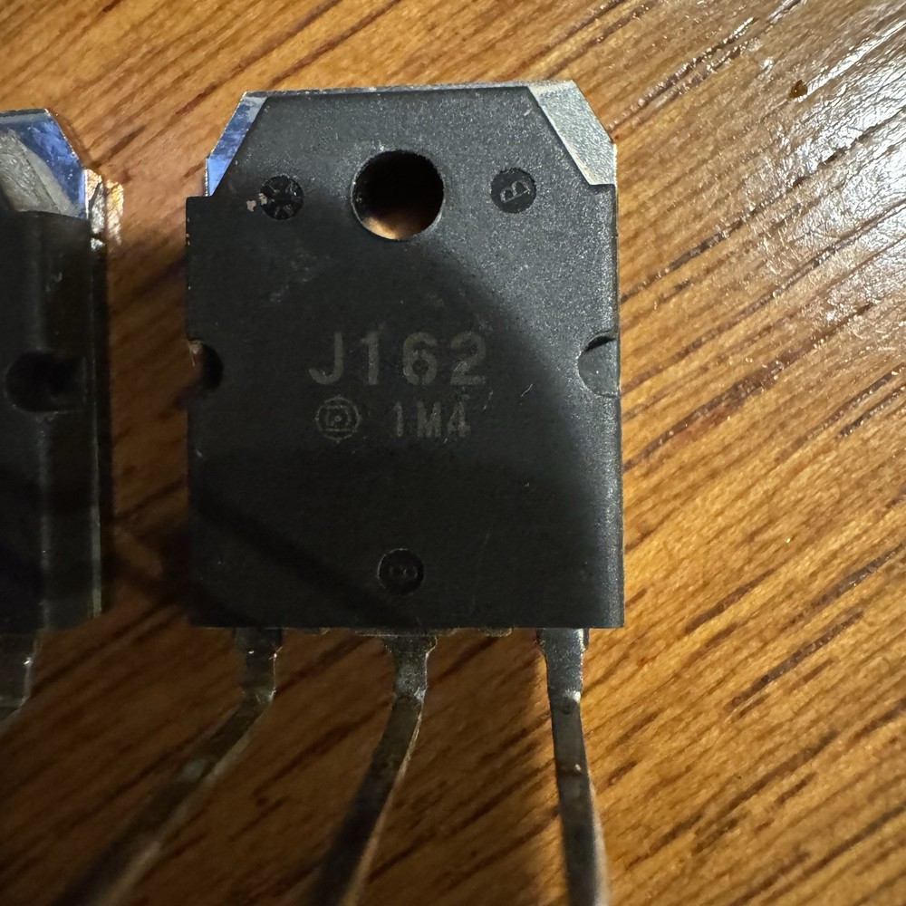 HITACHI 2SJ162 & 2SK1058 ORIGINAL PULLED AUDIO OUTPUT TRANSISTORS (PAIR)