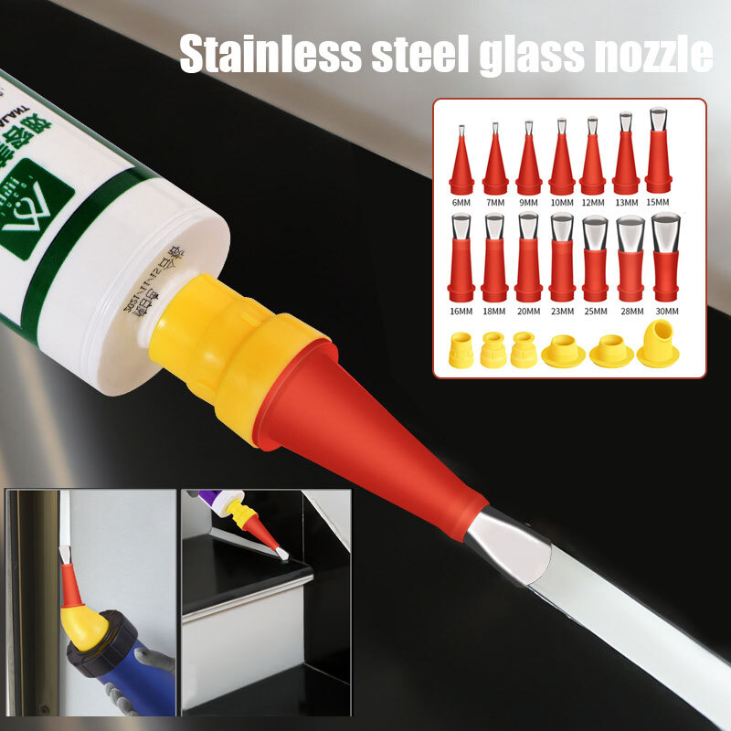 20 Pcs Rubber Nozzle Tool Kit Reusable Universal Integrated Rubber Nozzle Tool