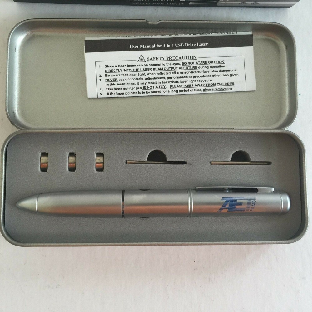 Executive Pen Drive USB, Laser Pointer, Flashlight, Ballpoint Pen, NOS 4 in 1