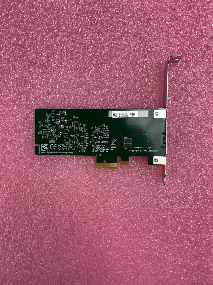 Digium TE133 Single Span T1/E1 PCI-E X1 Digital Telephony Card