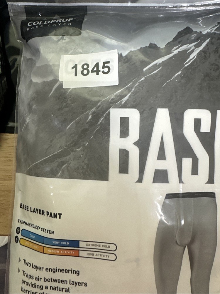 ColdPruf Men's Size Medium, Basic Base Daul Layer thermal leggings Winter White