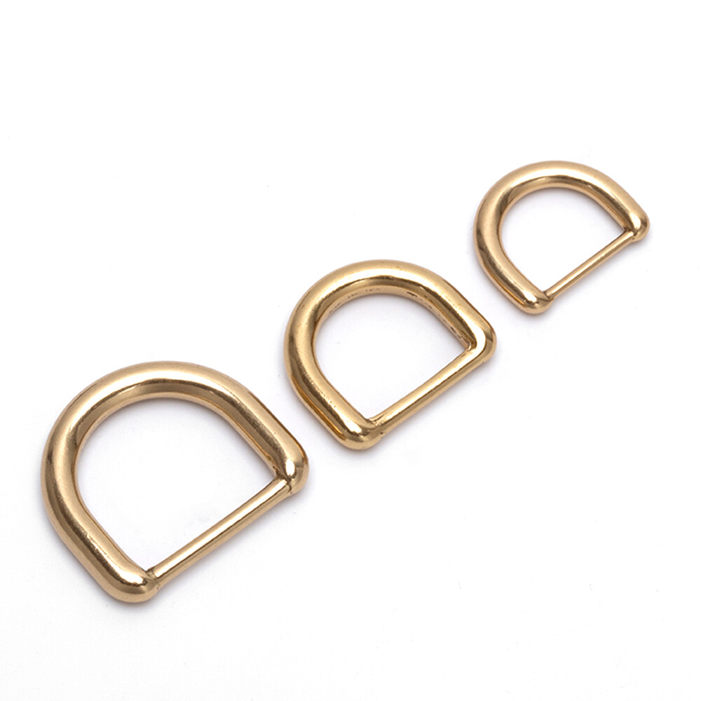15mm 20mm 25mm D-Ring Solid Brass Webbing Leather Hardware Craft Welding Buckle