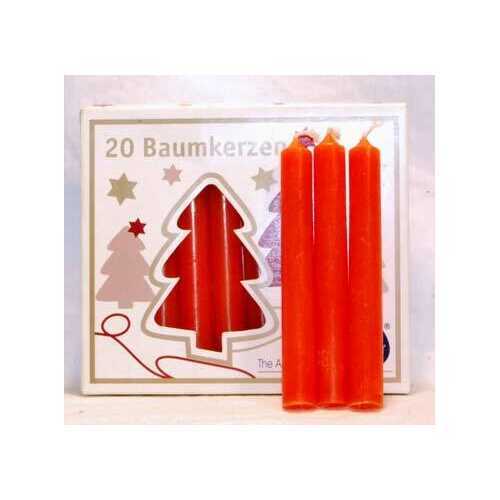 1/2 Orange Chime Candle 20 Pack